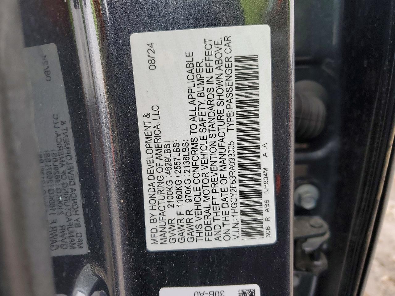 2024 HONDA ACCORD