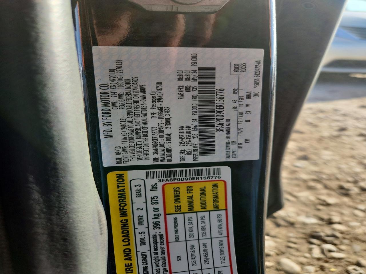 2014 FORD FUSION
