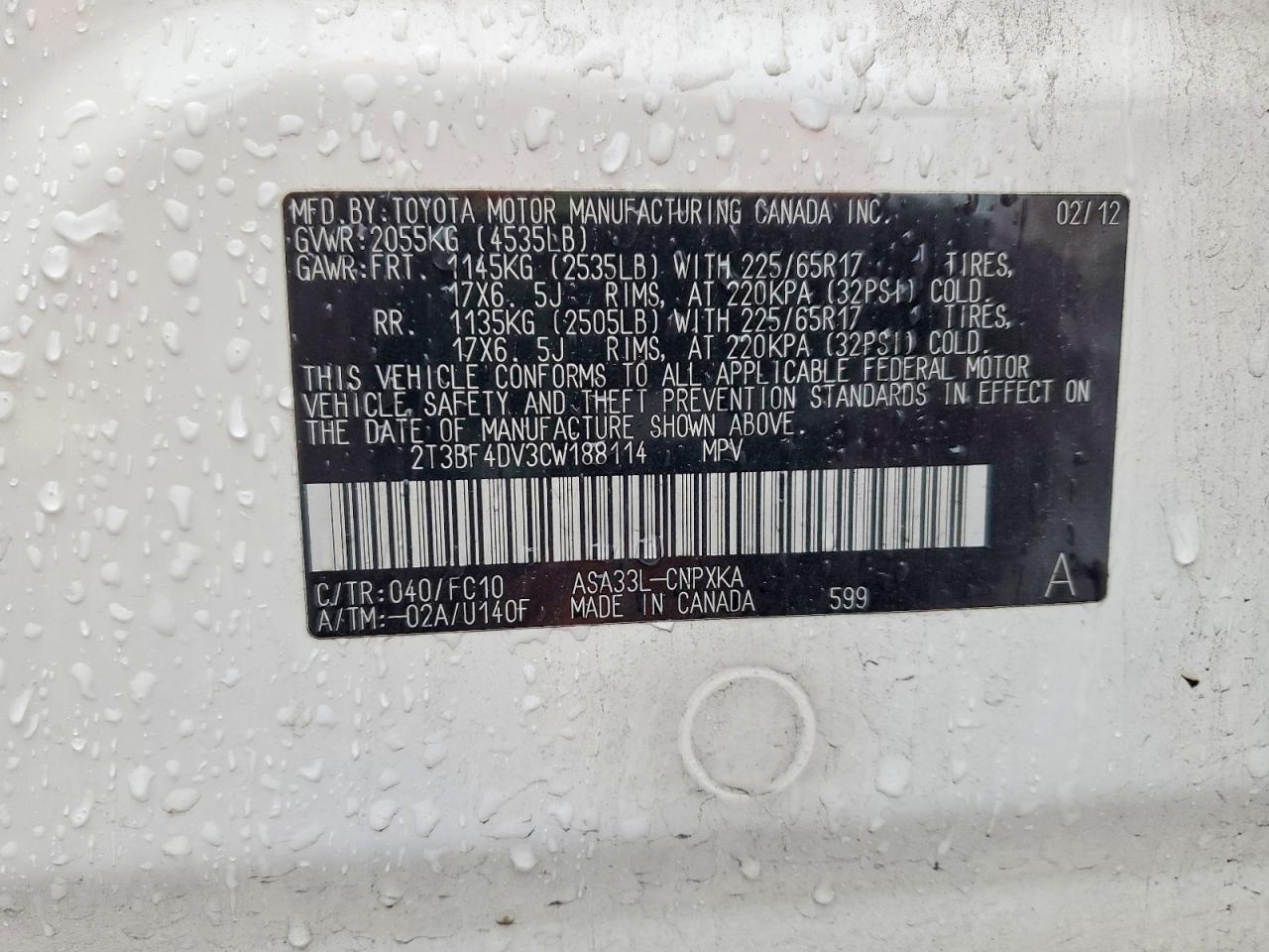 2012 TOYOTA RAV4