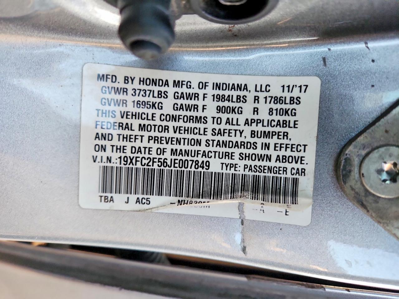2018 HONDA CIVIC