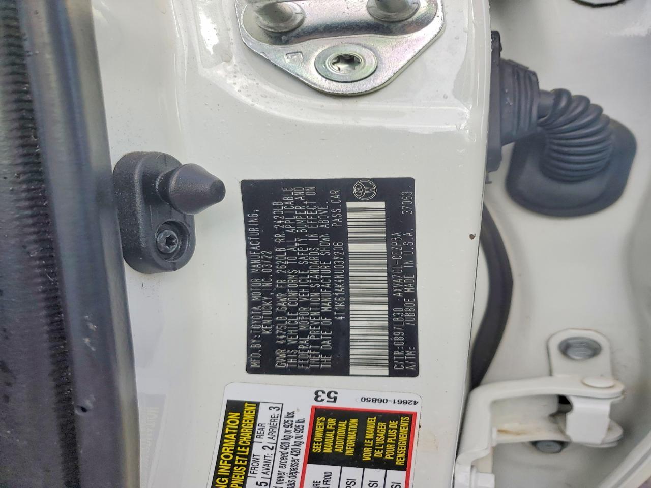 2022 TOYOTA CAMRY