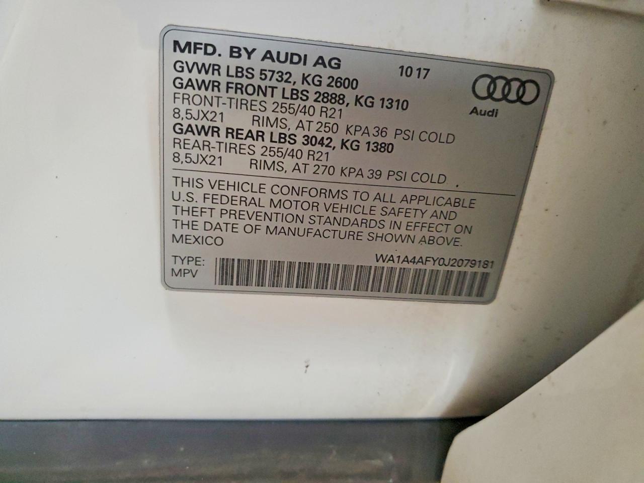 2018 AUDI SQ5