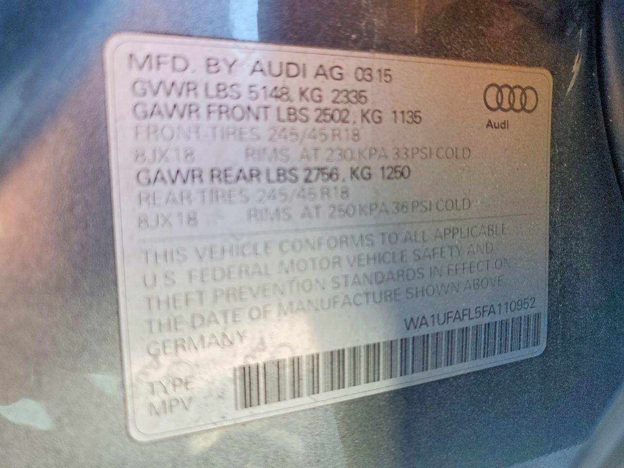 2015 AUDI A4 allroad