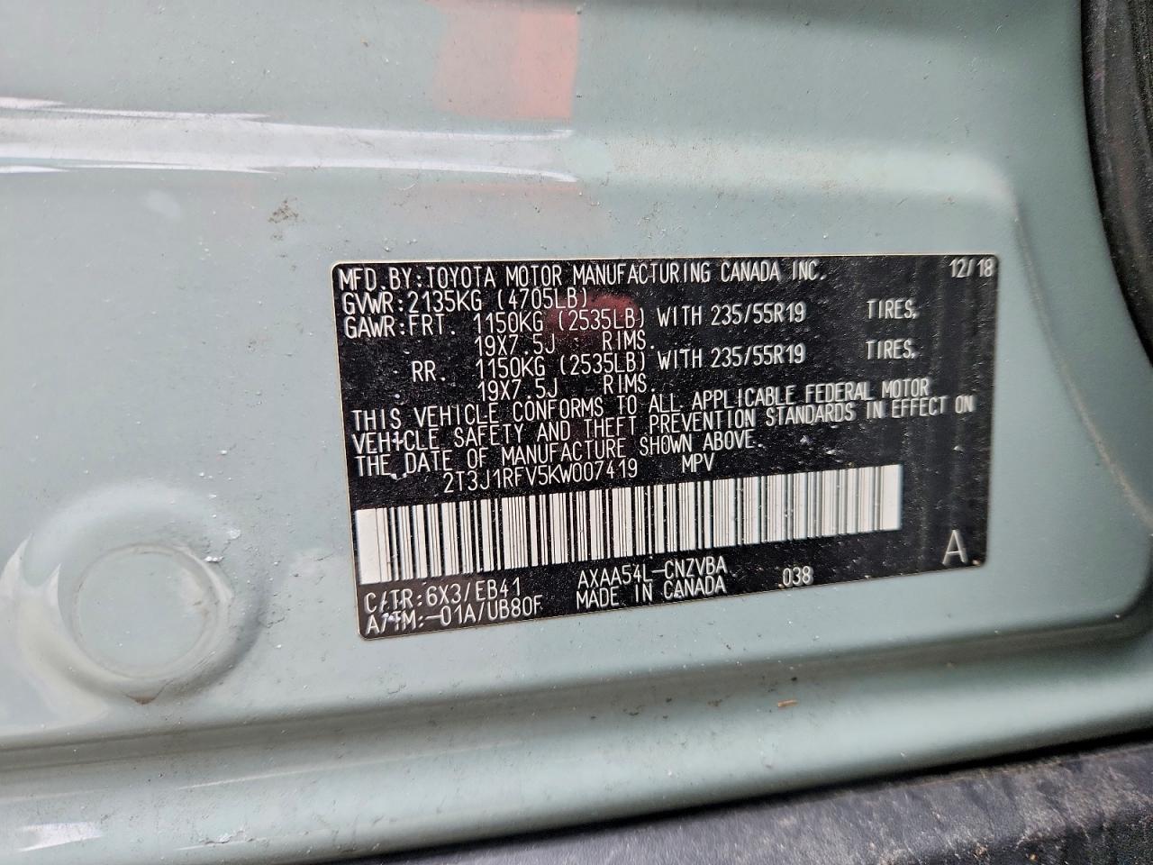 2019 TOYOTA RAV4