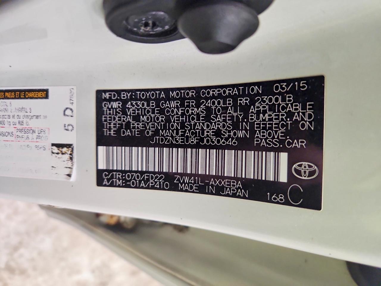 2015 TOYOTA PRIUS V
