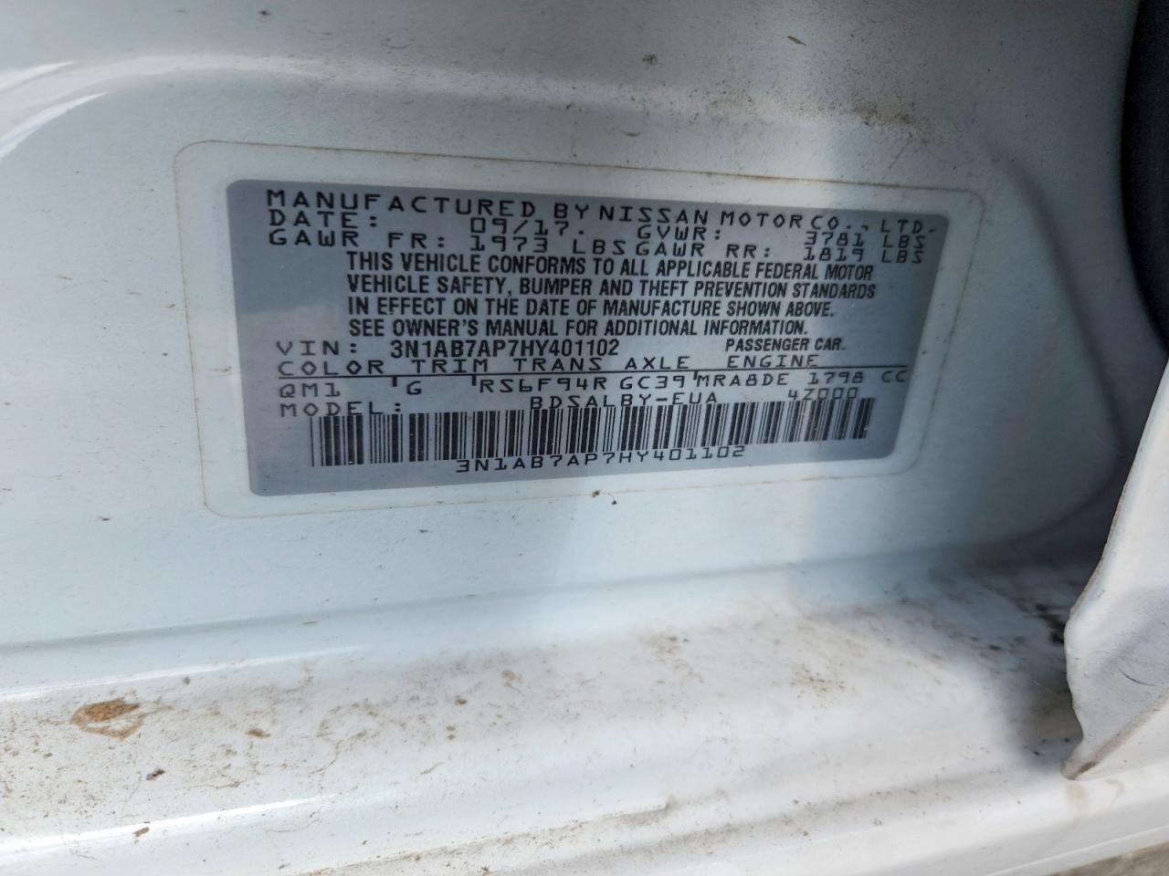 2017 NISSAN SENTRA