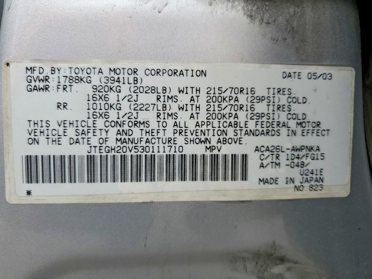 2003 TOYOTA RAV4