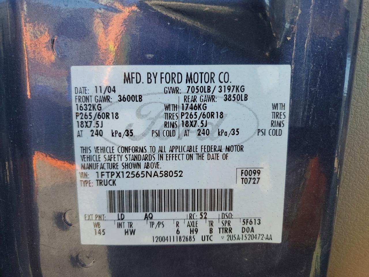 2005 FORD F-150