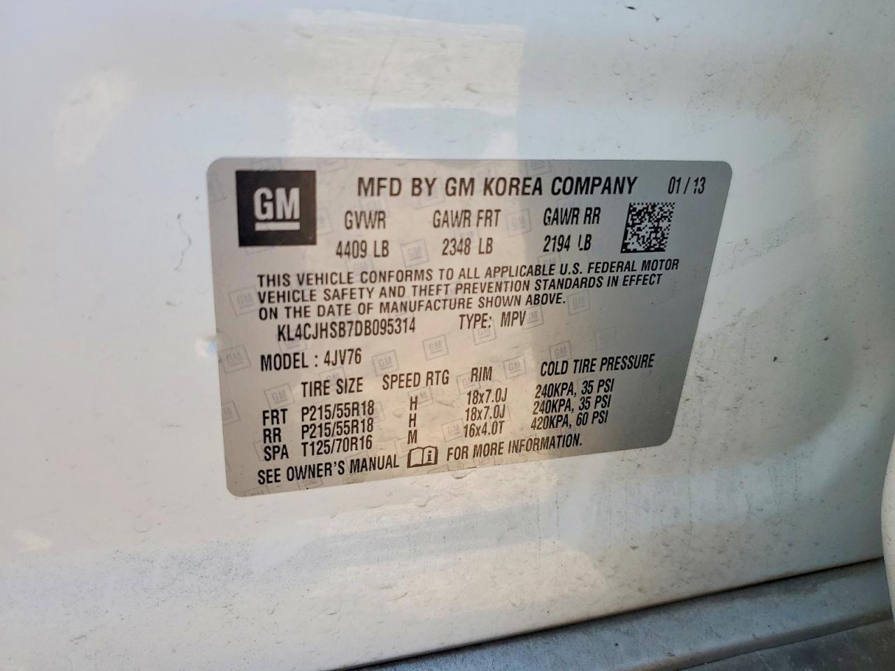 2013 BUICK ENCORE