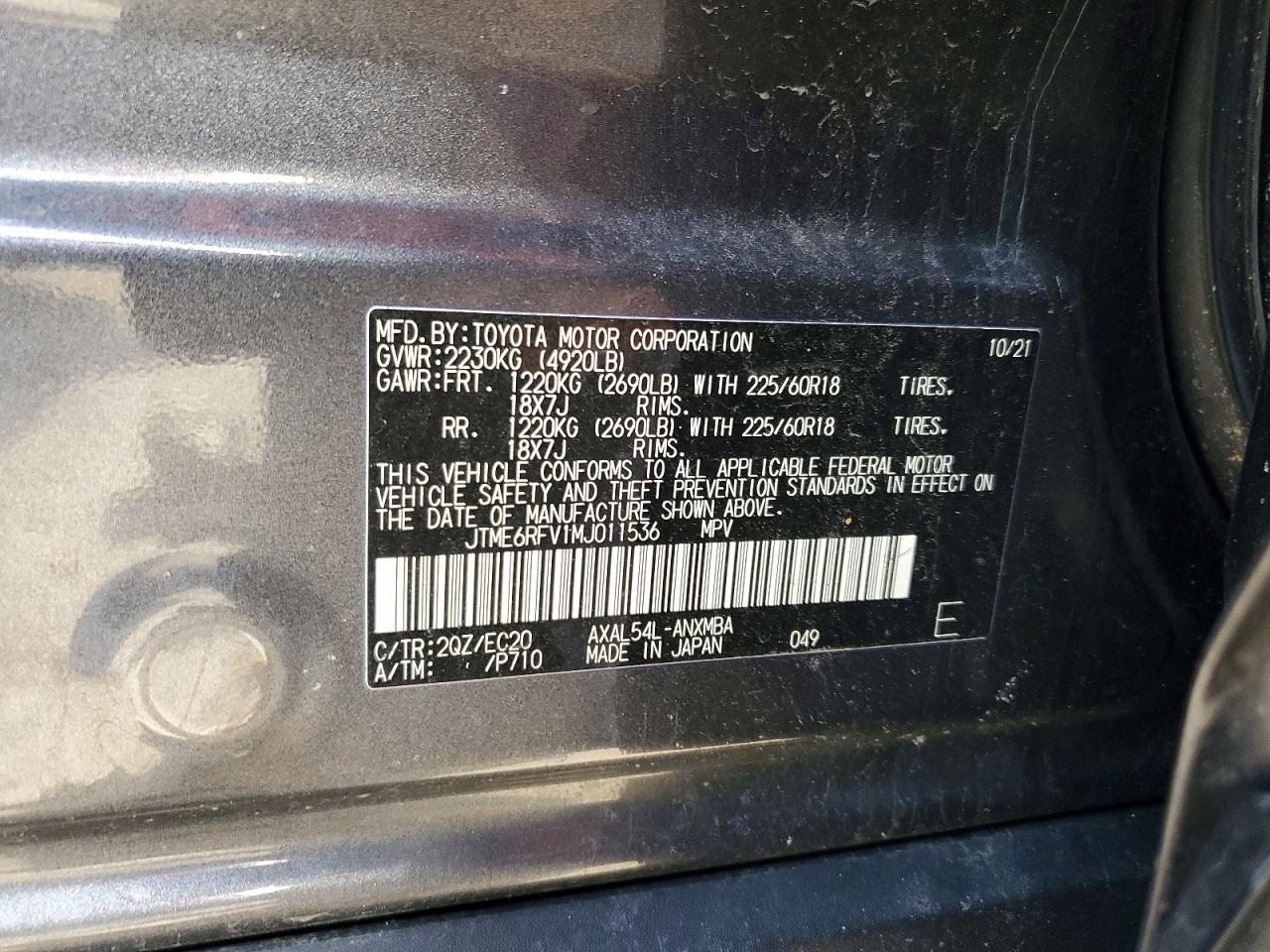 2021 TOYOTA RAV4