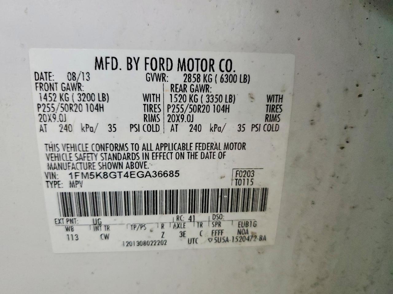 2014 FORD Explorer Sport Trac