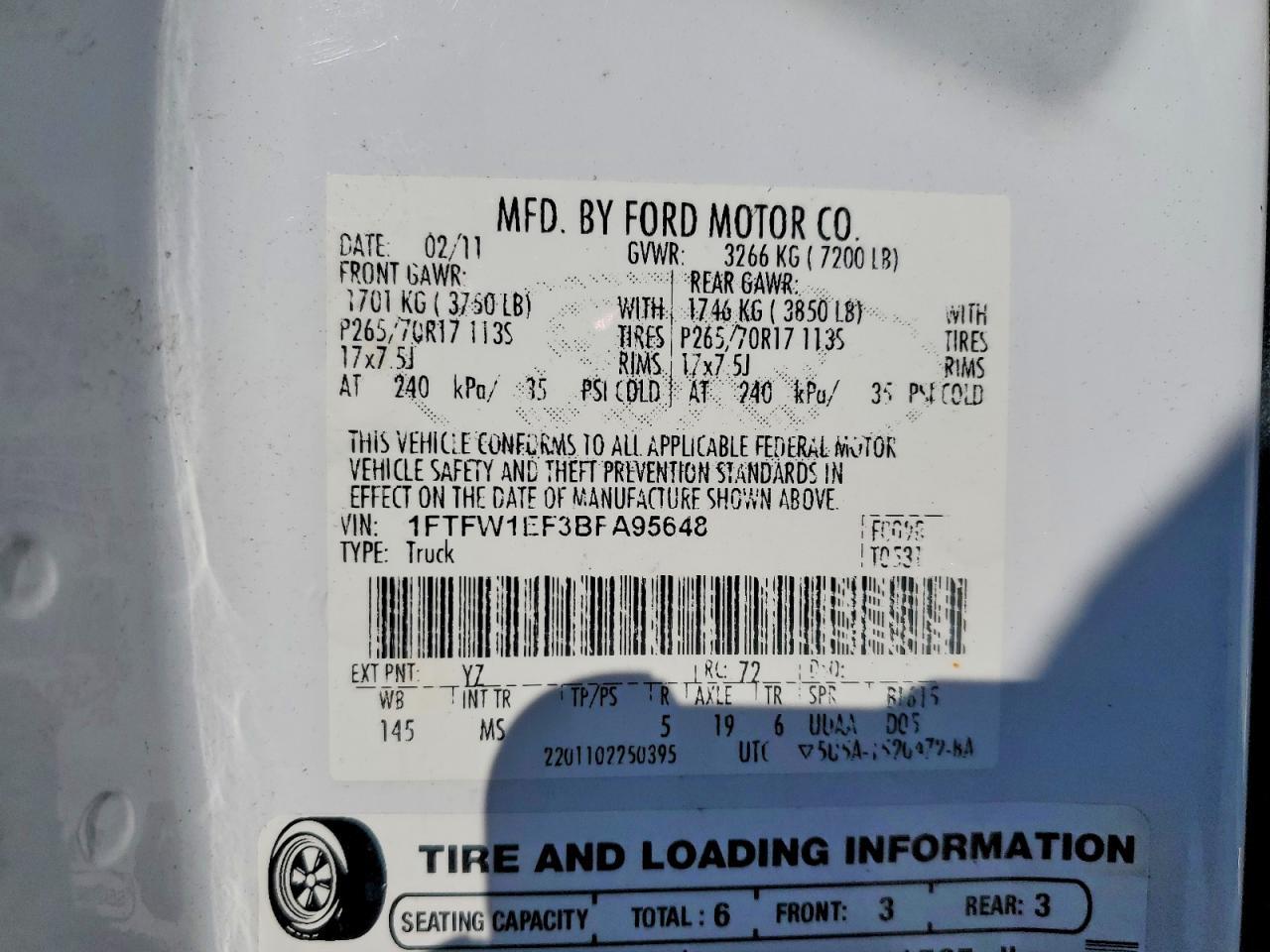 2011 FORD F-150