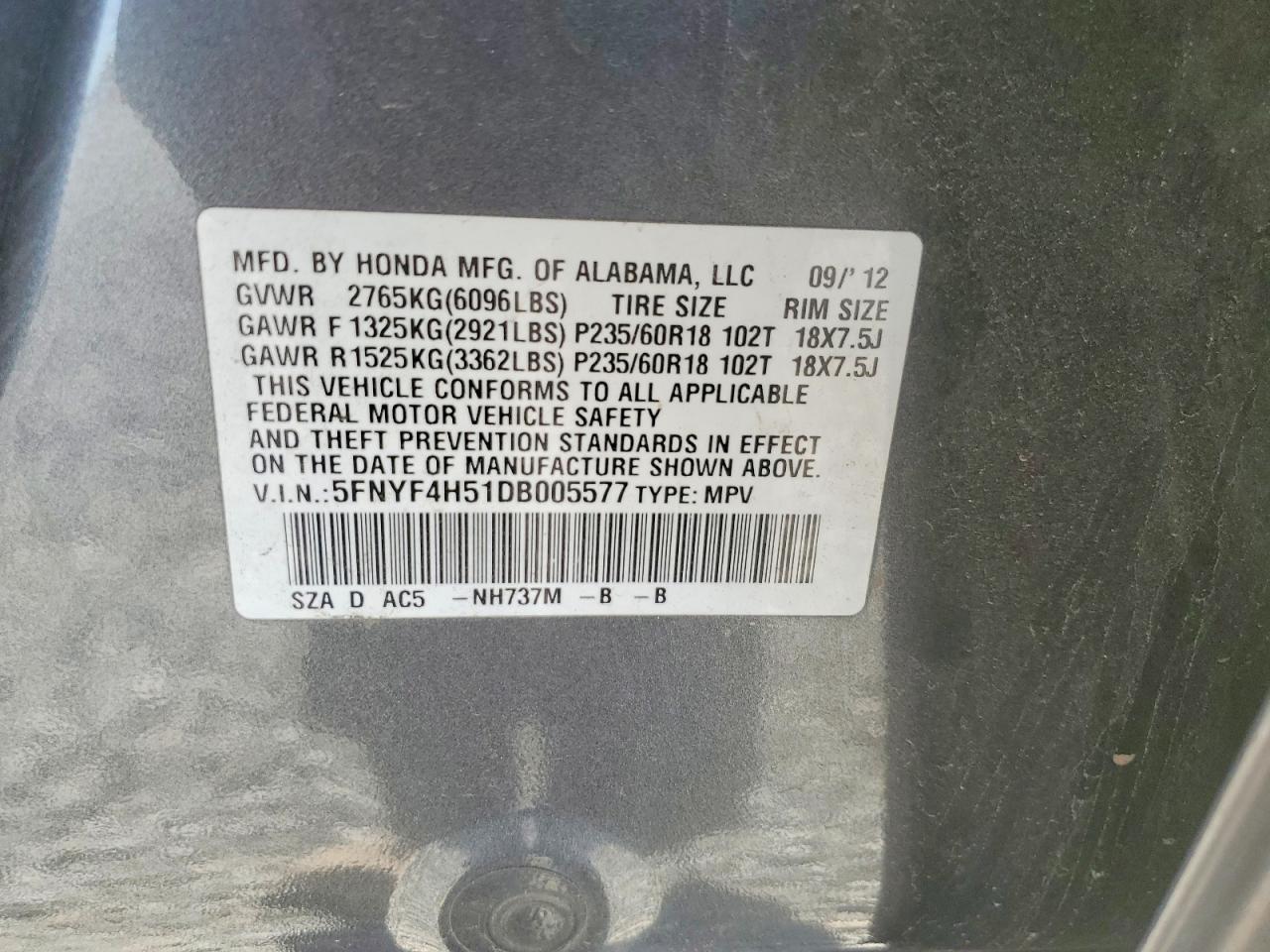2013 HONDA PILOT