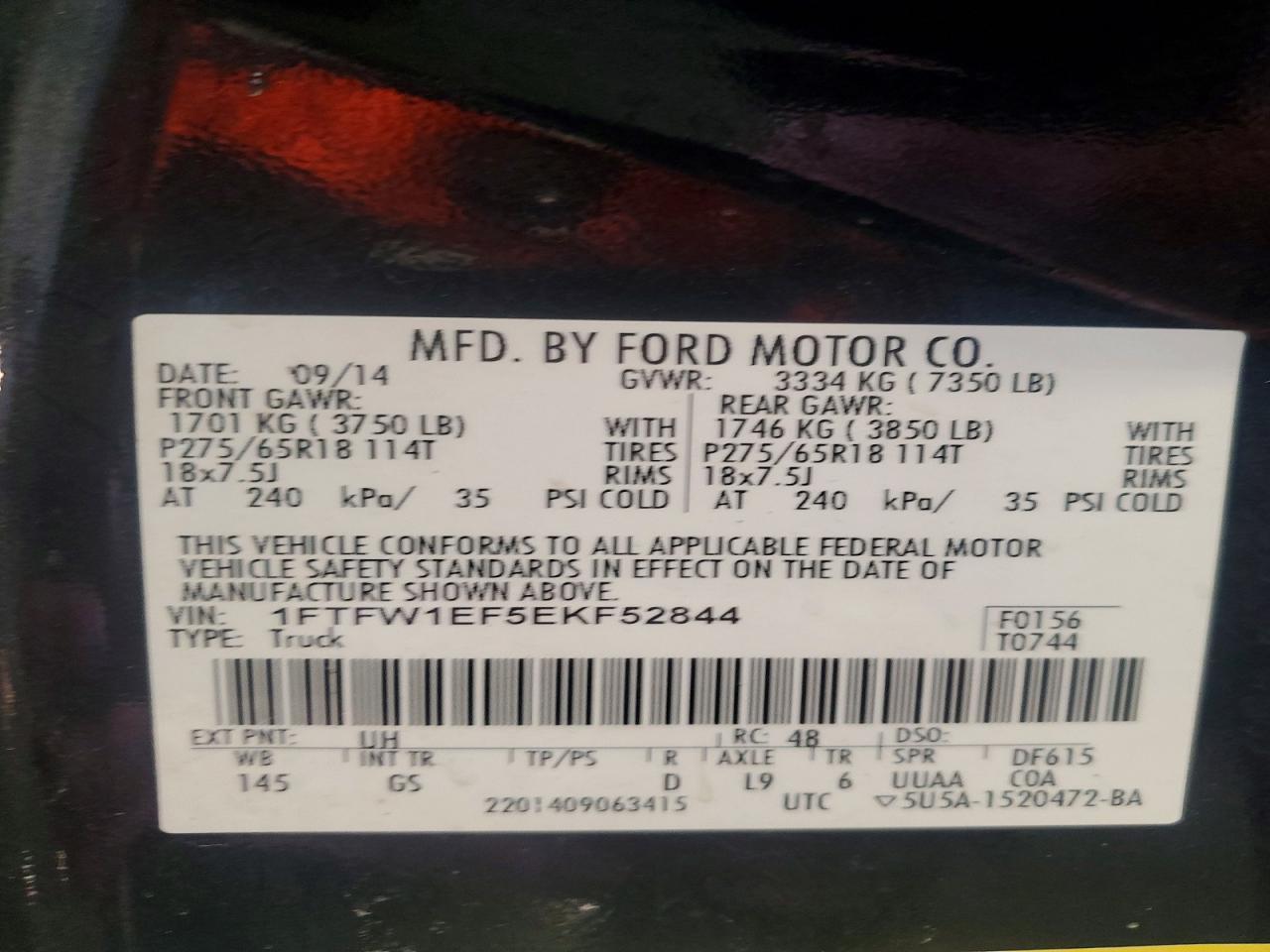 2014 FORD F-150 Lightning