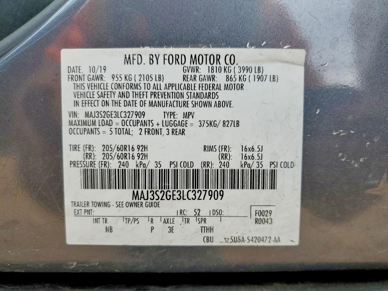 2020 FORD EcoSport