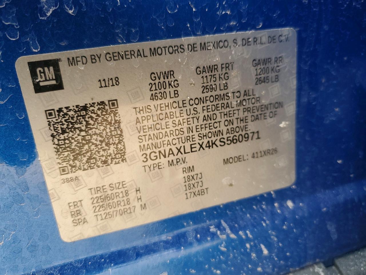 2019 CHEVROLET EQUINOX