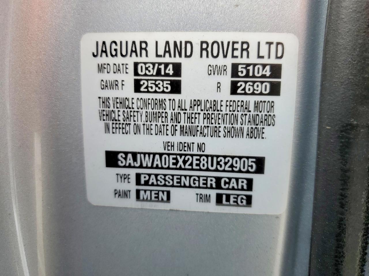 2014 JAGUAR XF