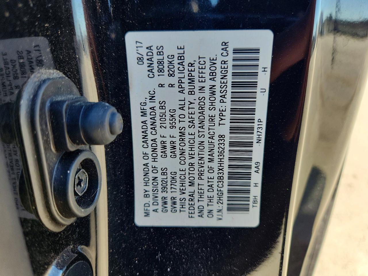 2017 HONDA CIVIC