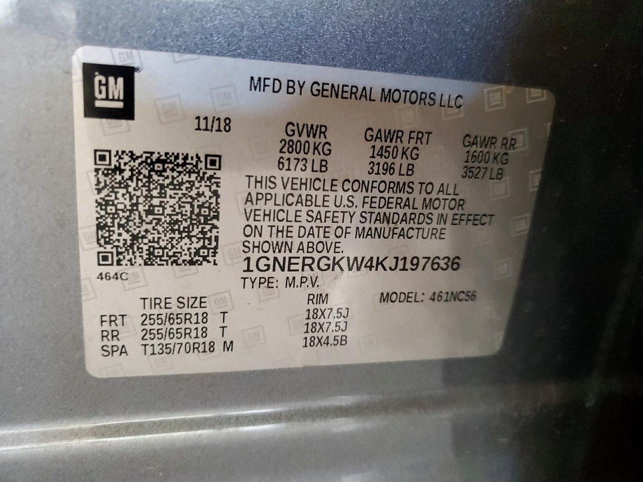 2019 CHEVROLET TRAVERSE