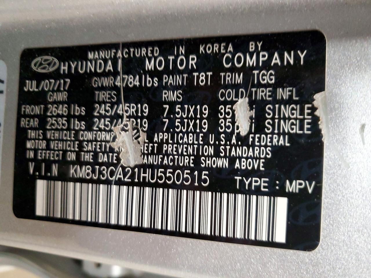 2017 HYUNDAI TUCSON