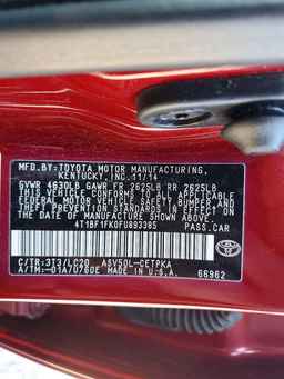 2015 TOYOTA CAMRY