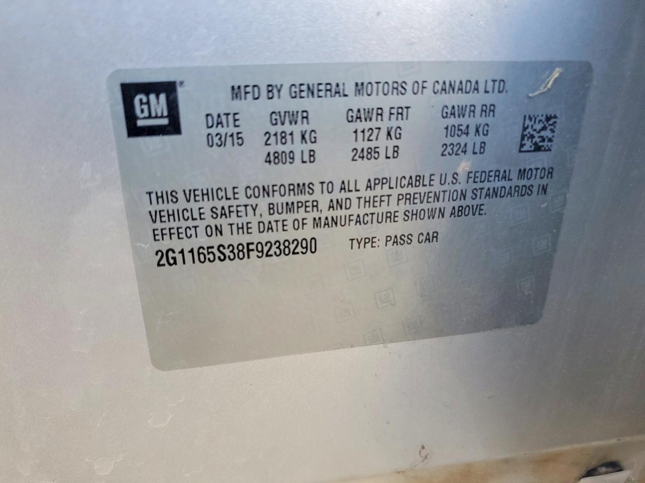 2015 CHEVROLET IMPALA