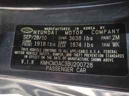 2011 HYUNDAI ACCENT
