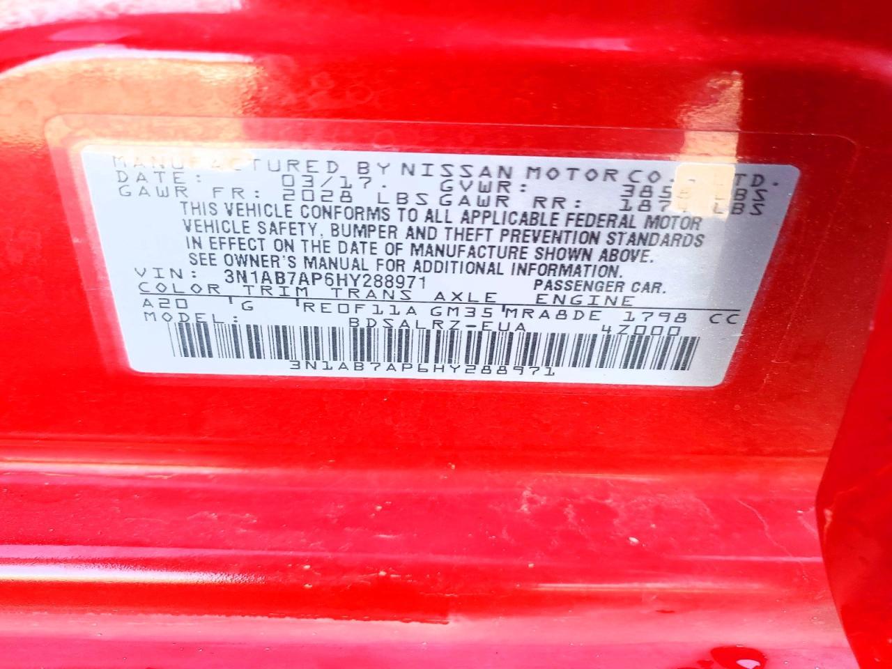2017 NISSAN SENTRA