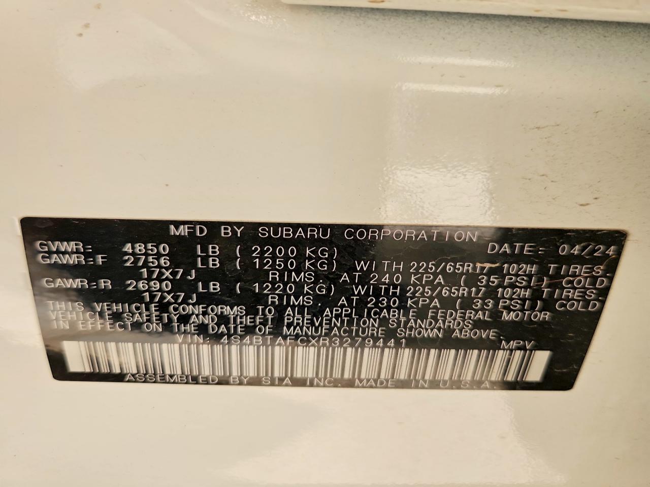 2024 SUBARU Outback