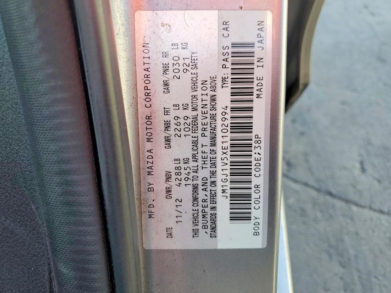 2014 MAZDA 6
