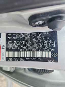 2012 TOYOTA CAMRY