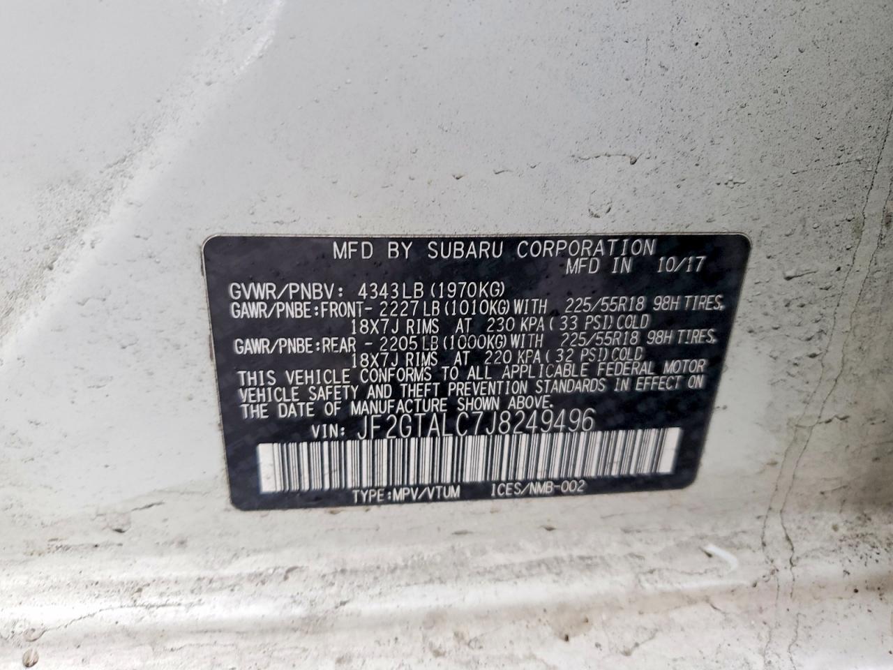 2018 SUBARU Crosstrek