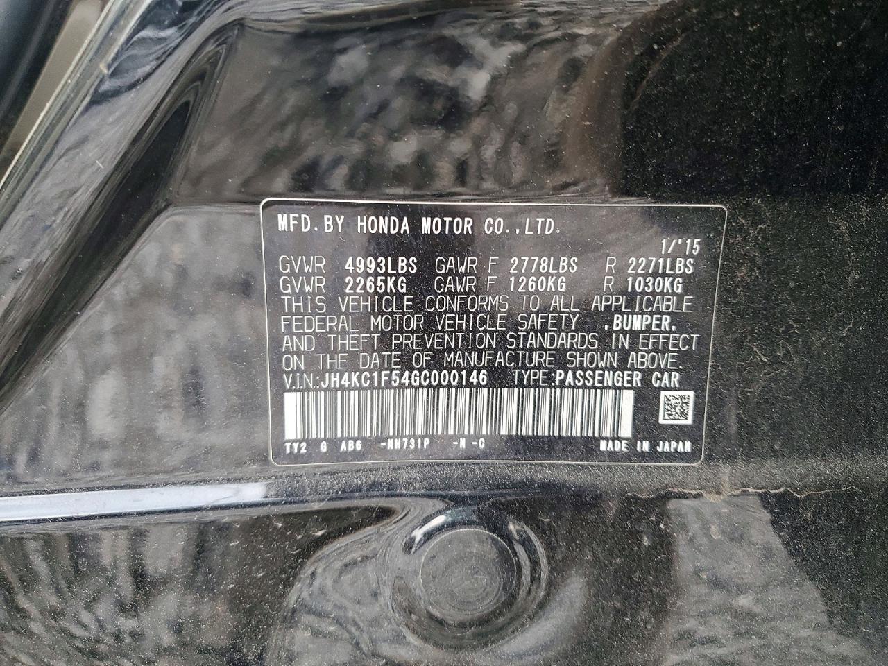 2016 ACURA RLX