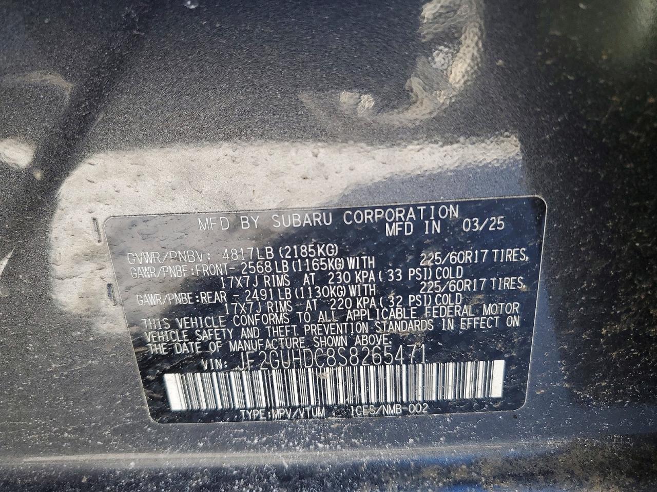 2025 SUBARU Crosstrek