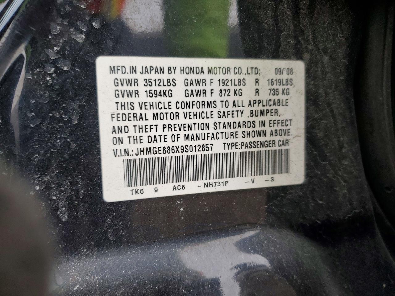 2009 HONDA FIT