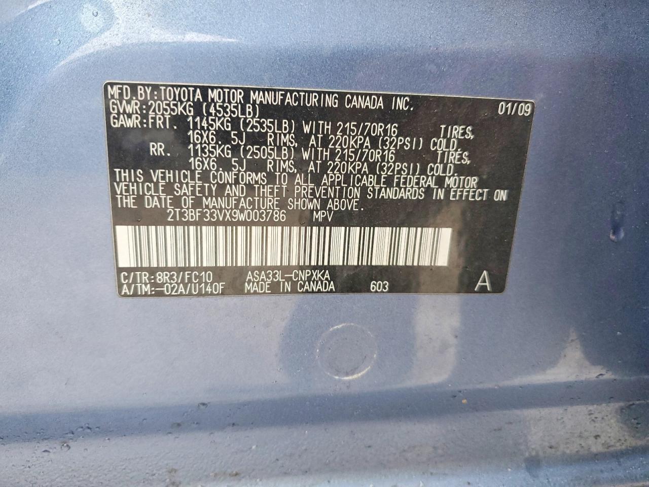 2009 TOYOTA RAV4
