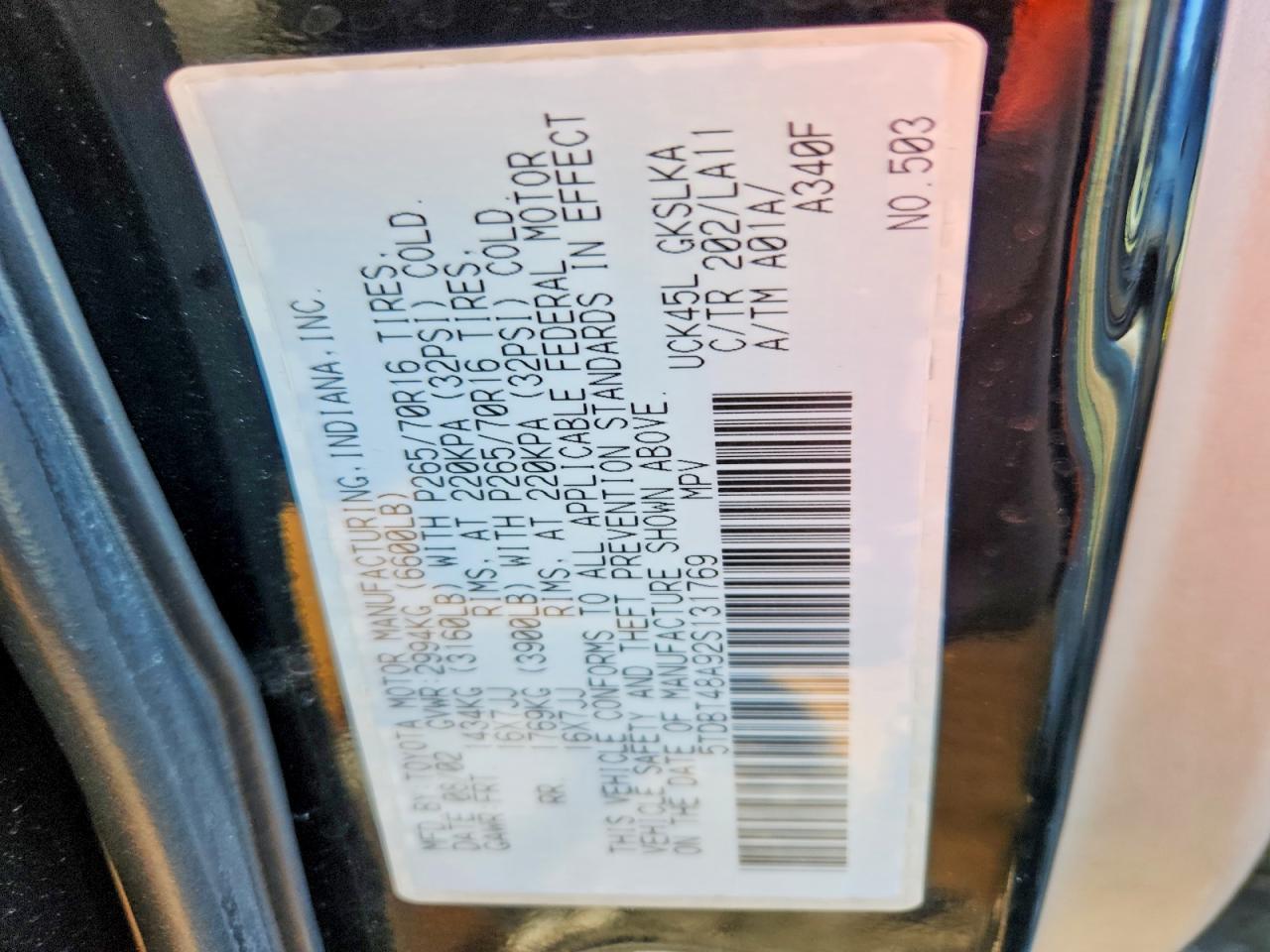 2002 TOYOTA Sequoia