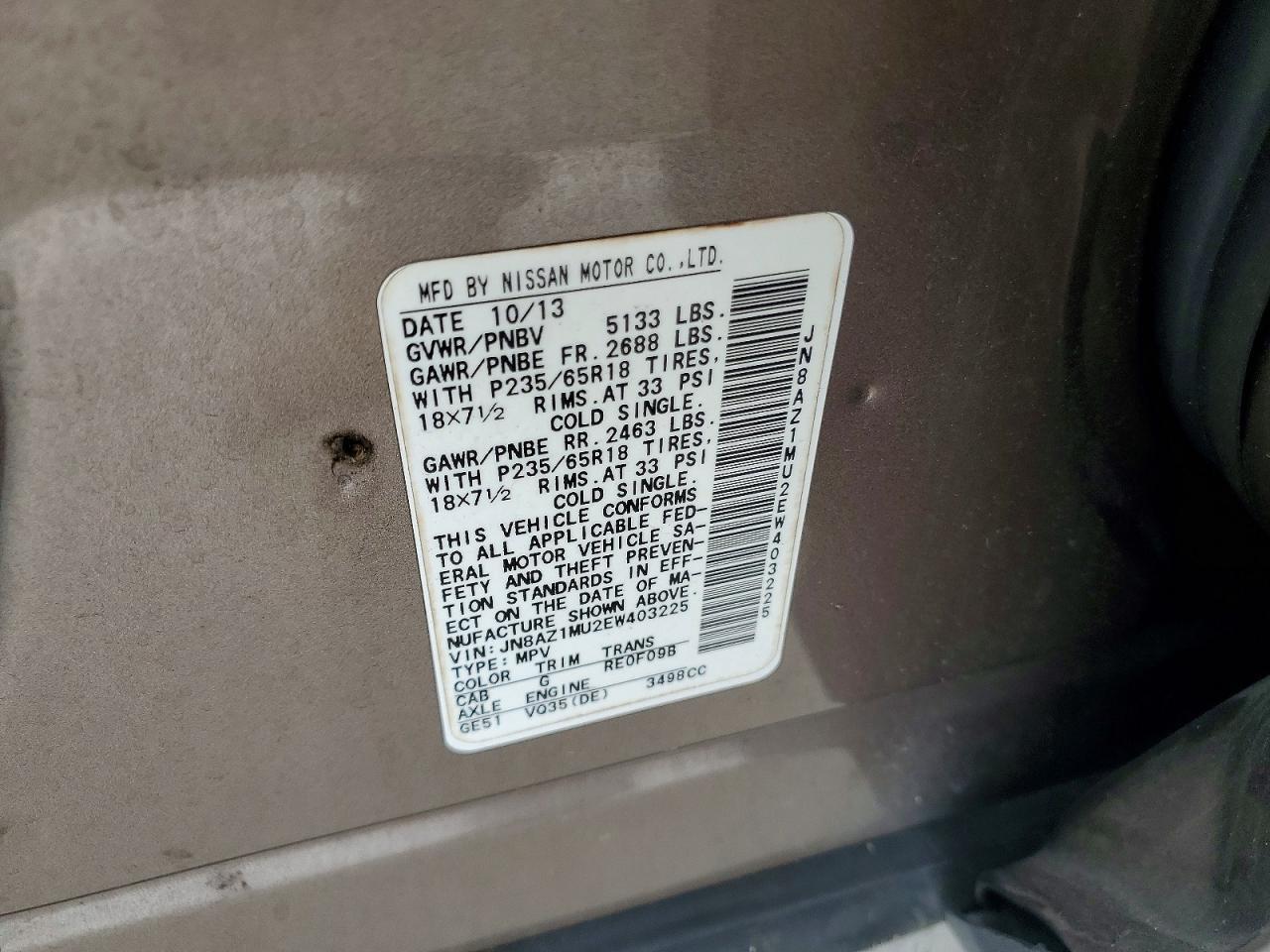 2014 NISSAN MURANO