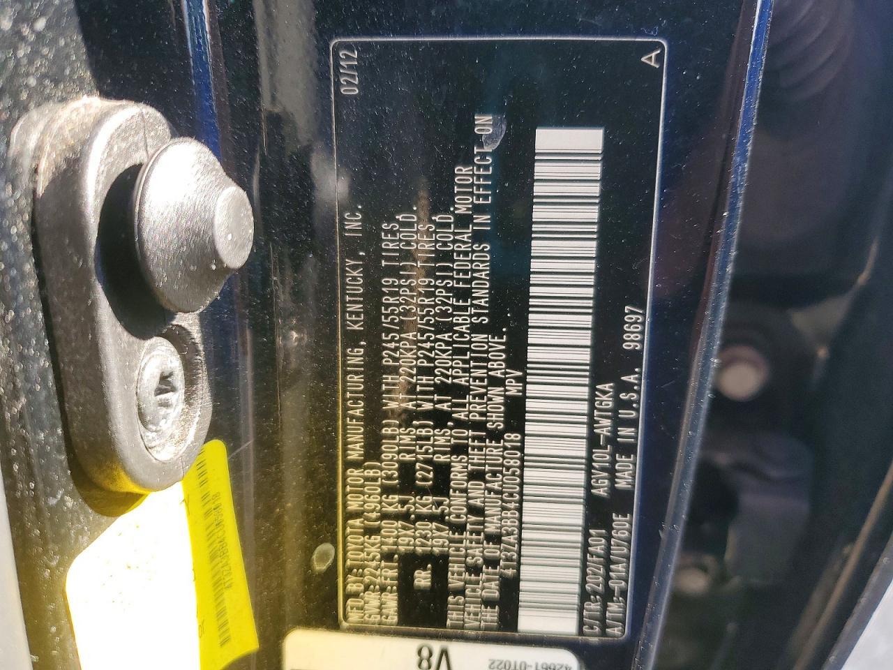 2012 TOYOTA VENZA