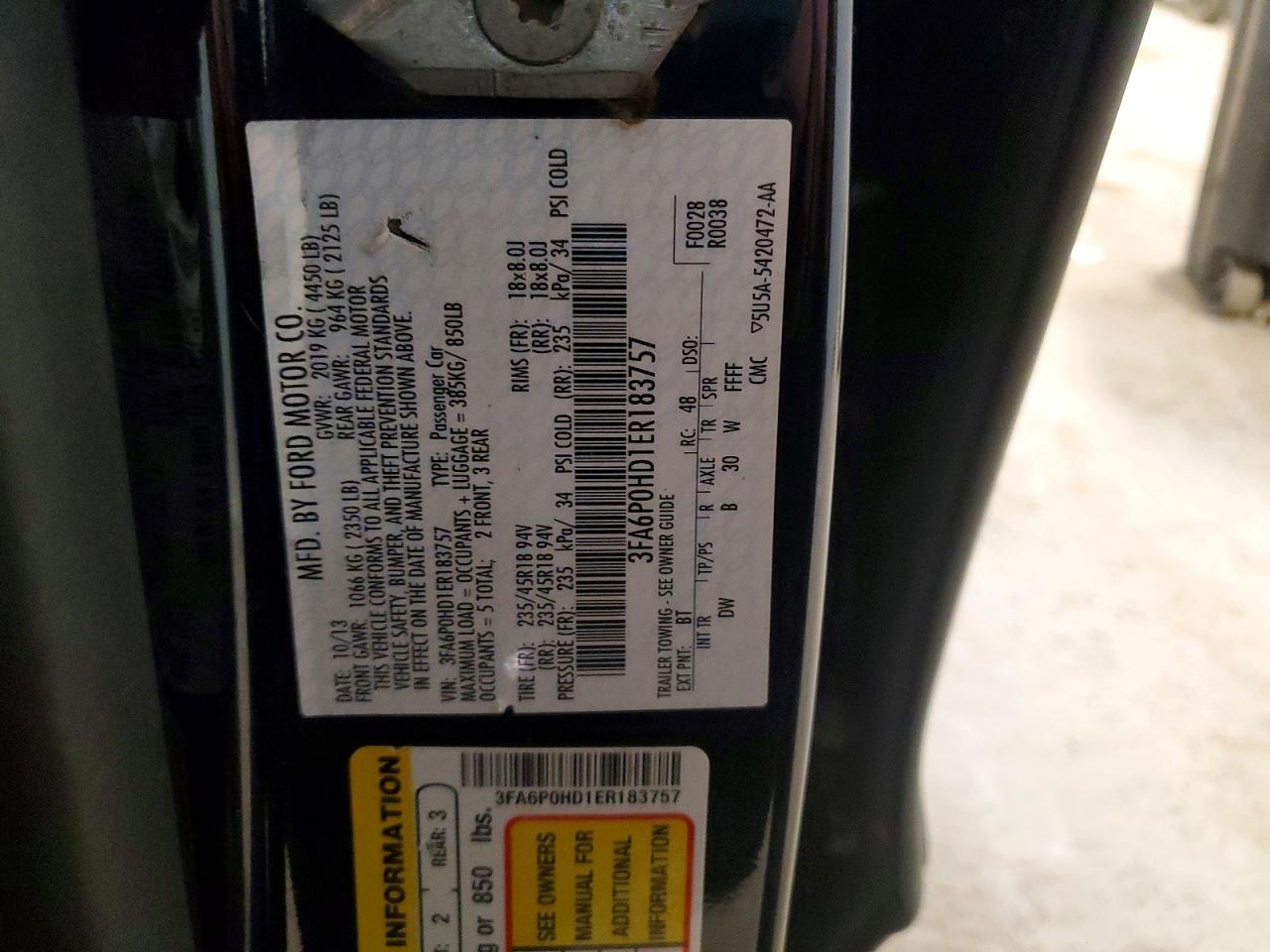 2014 FORD FUSION