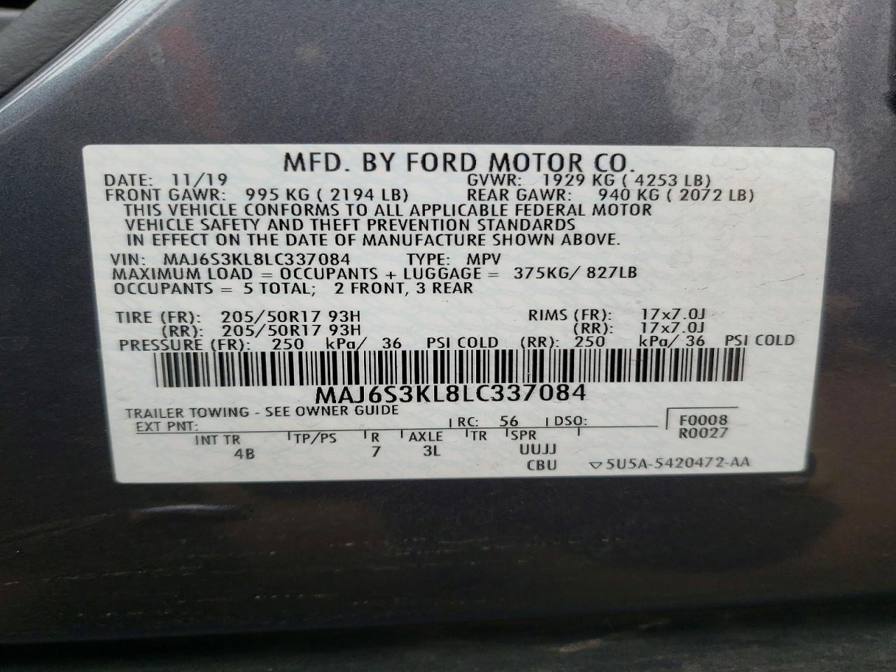 2020 FORD EcoSport