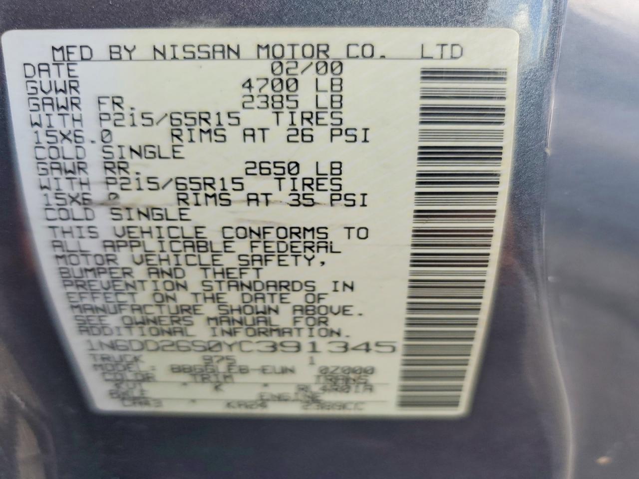 2000 NISSAN Frontier