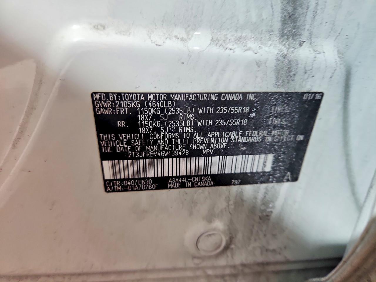 2016 TOYOTA RAV4