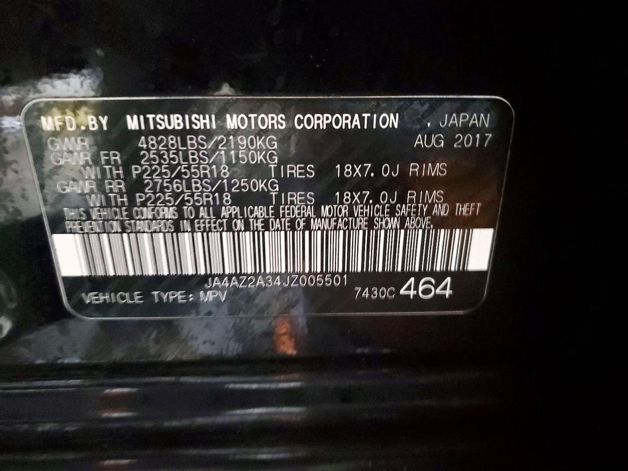 2018 MITSUBISHI outlander