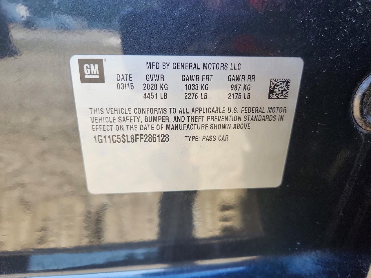 2015 CHEVROLET MALIBU