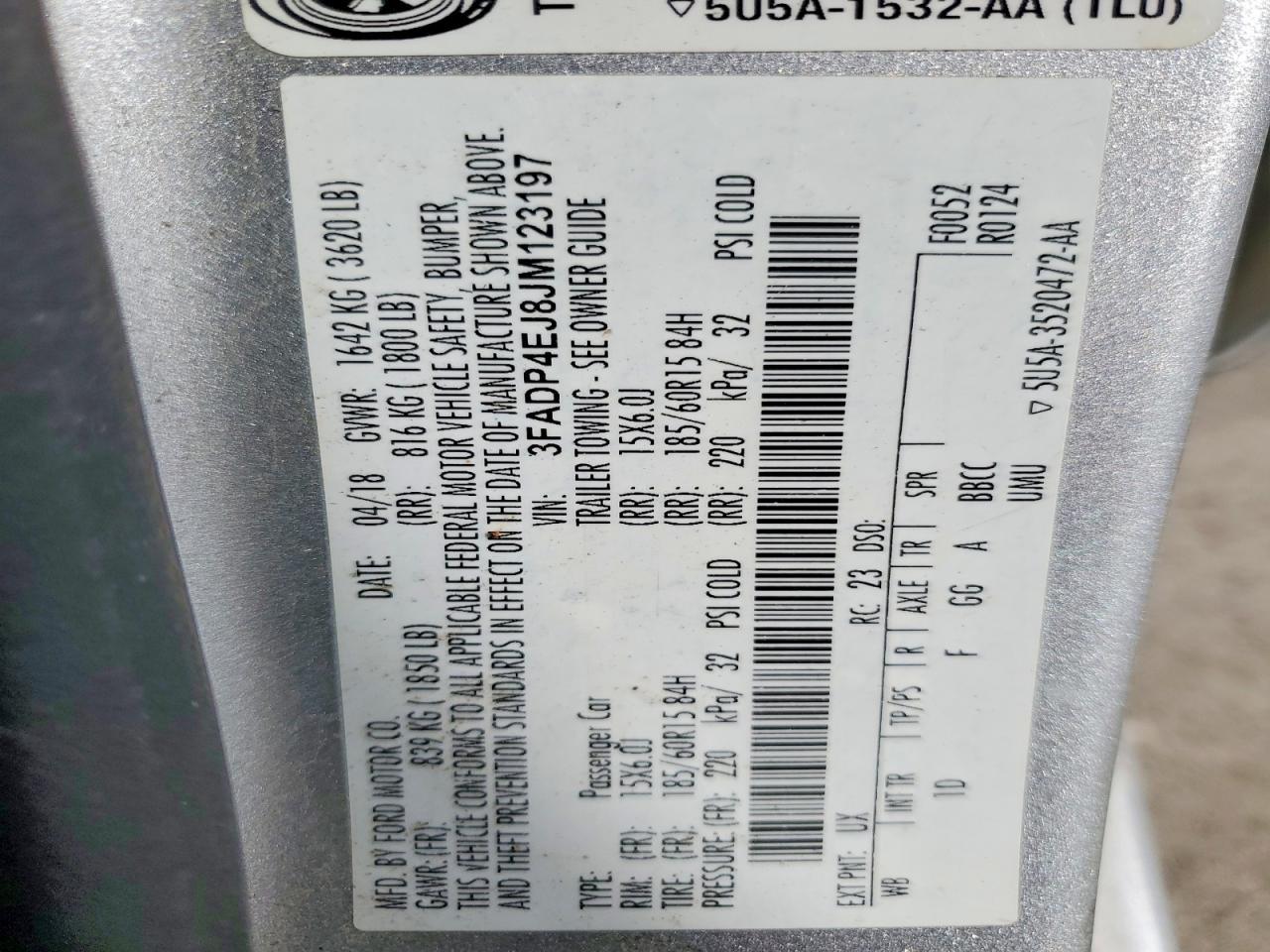 2018 FORD Fiesta
