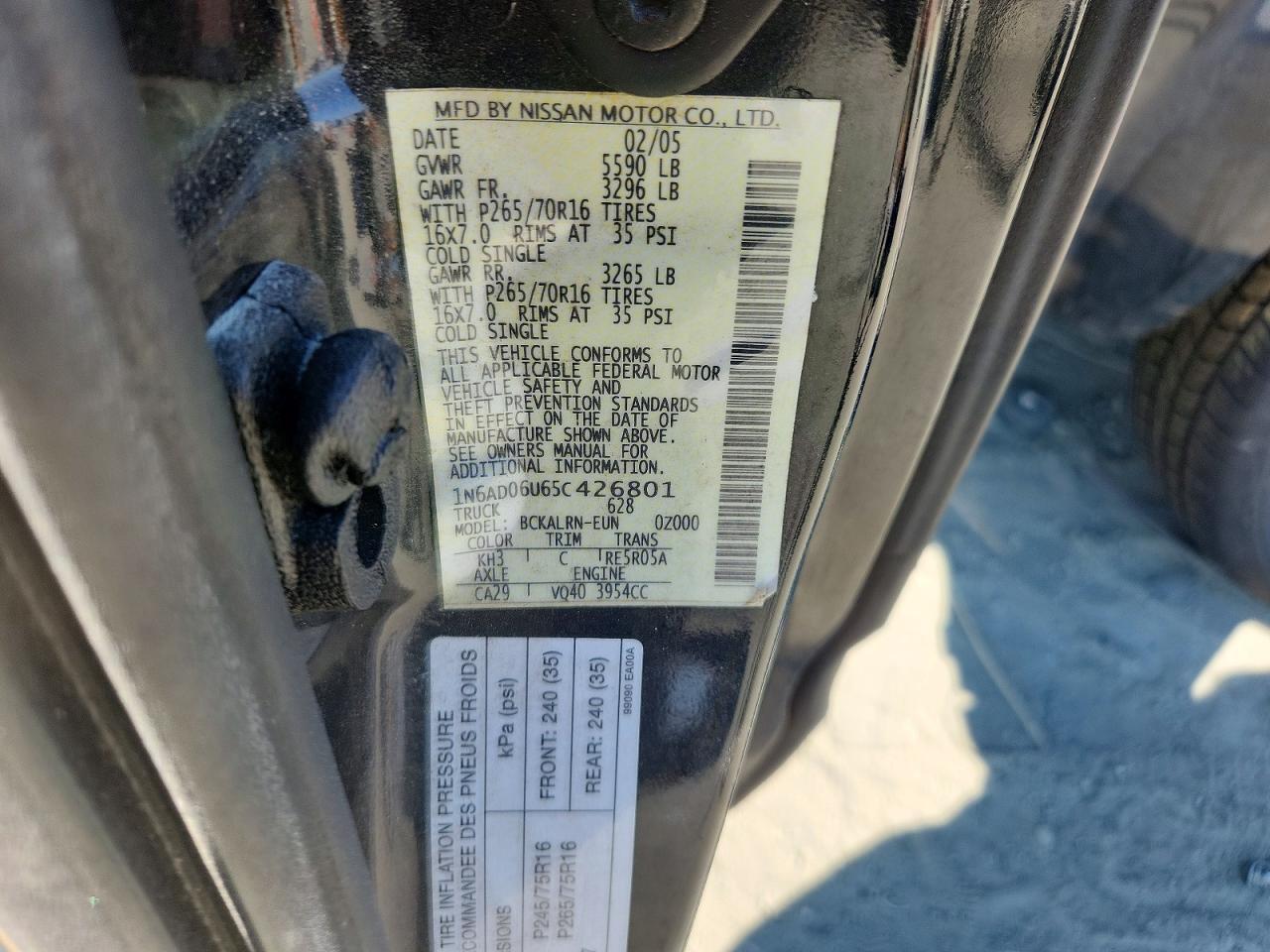 2005 NISSAN Frontier