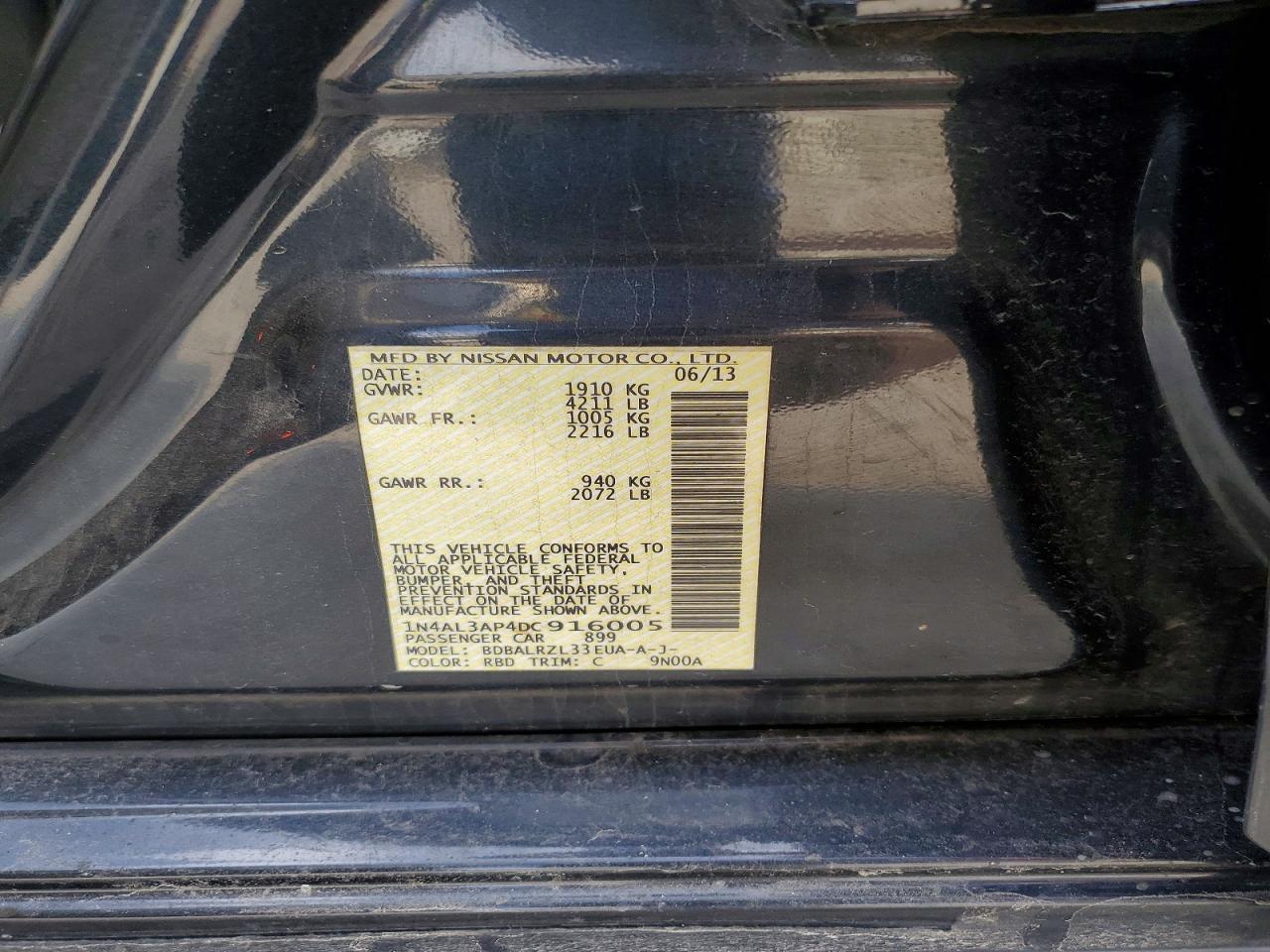 2013 NISSAN ALTIMA