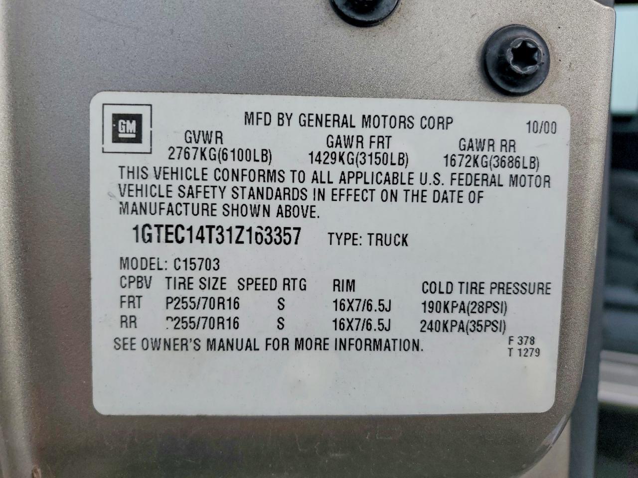 2001 GMC Sierra