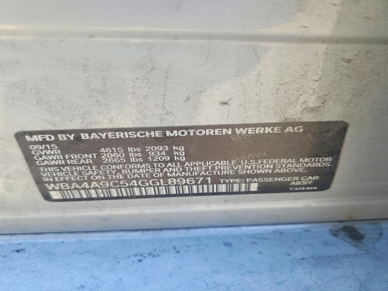 2016 BMW 4 Series